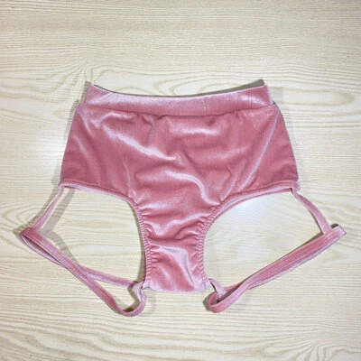 Sexy Pantalones Cortos de Terciopelo Huecos para Dama Baile Ajustados Prendas de Baile Foto 1 de 4