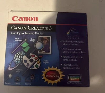 Canon Creative 3 PC Software Complete CIB VGC CD-ROM  - Image 1 of 2