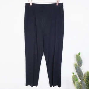 MISOOK Korea Tight Knit Pants Trousers Black Pull-on size M Relaxed fit - Picture 1 of 9