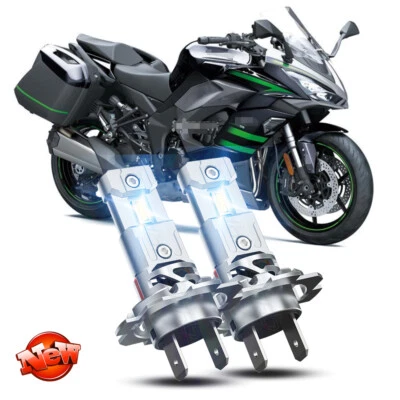 2 bombillas LED H7 blancas súper brillantes para Kawasaki Ninja 250R EX250J 2009-2012 Foto 1 de 4