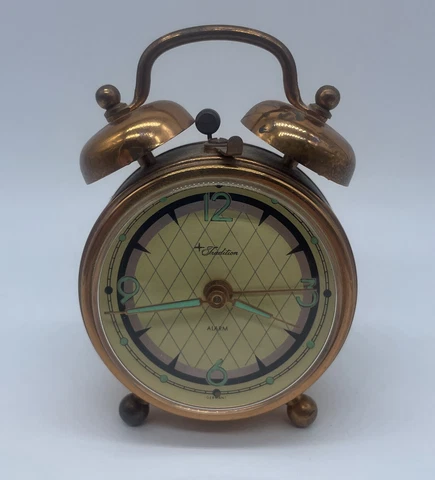 Vintage Tradition Copper Alarm Clock Made In Germany Working?? Cover