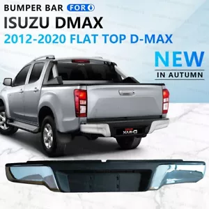 Rear Bumper For Isuzu D-Max Rodeo 2012 - 2016 Chrome Bar Cover with Brackets - Picture 1 of 5