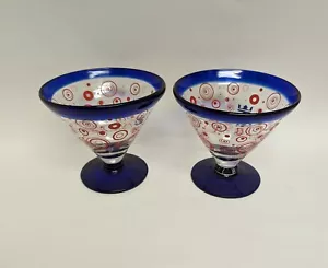 2er Set Kosta Boda Martini mundgeblasene Gläser Royal Caribbean 2009 GIL NY - Bild 1 von 5