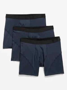 NWT Old Navy 3-Pack Go-Dry Cool Performance Boxer Briefs Underwear 5" Navy Men L - Picture 1 of 1