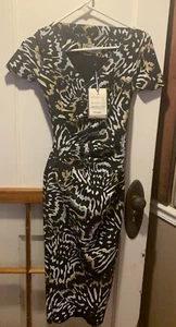 NWT Chiara Boni La Petite Robe Ajak African Butterfly Print Dress 0 Italy $750 - Picture 1 of 12