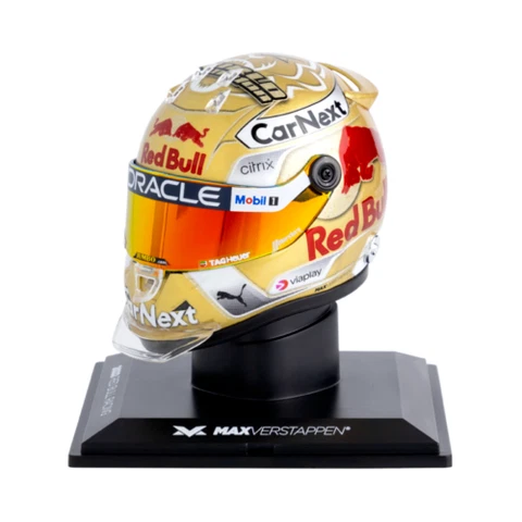 Red Bull Max Verstappen 2022 Gold World Champion helmet 1:4 Red Bull Racing 1/4 Cover