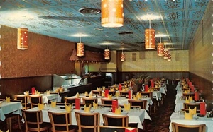 Rickshaw Chinese Food No. 4 Interior Dining Room Vancouver BC,CA Vtg Postcard - Picture 1 of 2