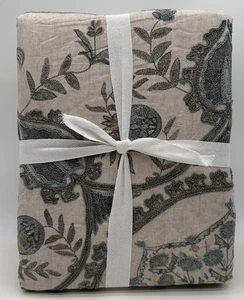 Copripiumino Pottery Barn Lilah Suzani FULL / QUEEN ~ Blu Multi - Foto 1 di 2