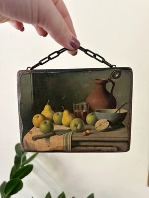 Vintage Still Life Print Art On Wood Wall Decor - Image 1 of 3