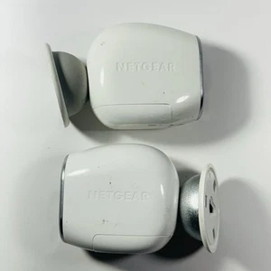Lot of 2 NETGEAR Arlo VMC3030 Indoor/Outdoor Security Camera Only White 1080p HD - Picture 1 of 3