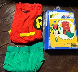 Boy's DC Comics Robin Underoos T-Shirt & Underwear Set X-Small New - Picture 1 of 8