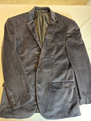 Abrigo/Traje Deportivo Chaqueta Bachrach Para Hombre Azul Oscuro Estampado Cuadrado Talla 38R Foto 1 de 4