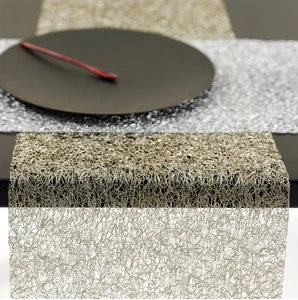 Metallic Lace Table Runner - Gold - Picture 1 of 4