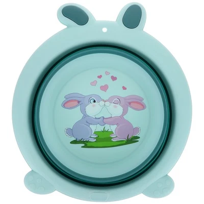Cartoon Baby Washbasin Portable Folding Basin Outdoor Water Basin - Image 1 of 4