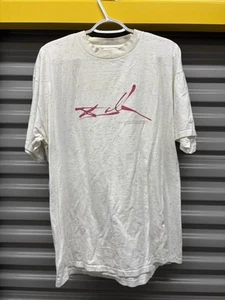 Camiseta de los 90 Museo Salvador Dalí puntada única blanca rosa XL arte de firma rara - Imagen 1 de 5
