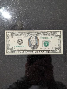 1977 Series Old $20 Dollar Bill Chicago (C 98916612 A) - Picture 1 of 2