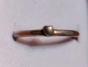 PANDORA Rose Gold Heart Promise Stackable Ring Stamped T1 ALE R 60 Size 9 - Picture 1 of 9