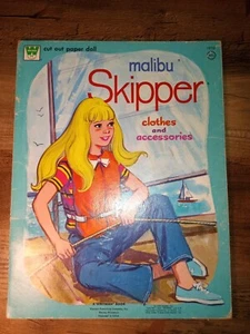 Malibu Skipper Mattel No.  1952 ©️1973 Whitman Paper Doll Uncut - Picture 1 of 7