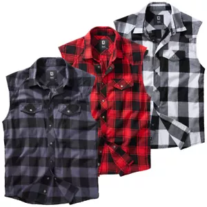 Brandit Camisa de Cuadros sin Mangas Leñador Chaleco Camisa a Cuadros S-7XL - Imagen 1 de 19