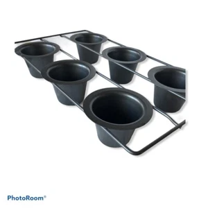 Sartén metálica profesional de seis tazas Chicago Popover Pan con recubrimiento de deslizamiento de armadura - Imagen 1 de 3