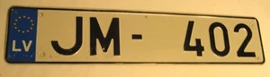 Placa de matrícula LATVIA Europa etiqueta automática europea (LV) JM - 402 aluminio - Imagen 1 de 2