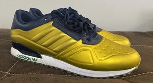 Adidas T-ZX Runner AMR Men's Running Shoes Gold Blue Sz 19 - New with Tags NWT - Picture 1 of 10
