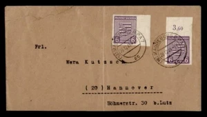 DR WHO 1945 GERMANY SAXONY IMPERF PLATE # MAGDEBURG TO HANNOVER m19534 - Picture 1 of 2