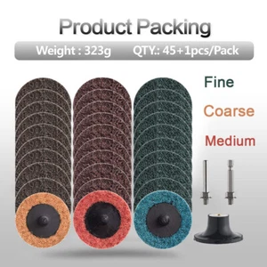 46Pcs 2" 50mm Quick Change Discs Die Grinder Sanding Pads R Type Grinding Discs - Picture 1 of 11