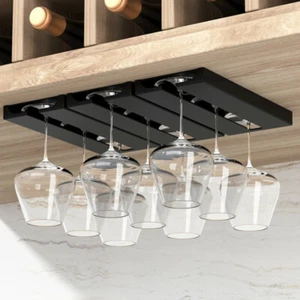 Goblet Wine Glass Hanging Rack Living Room Punch-free Kitchen Bar Wine Hanger - Picture 1 of 11