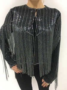 topshop beaded fringe jacket
