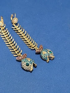 Betsey Johnson Fish Head Earrings  Pre-owned - Picture 1 of 12