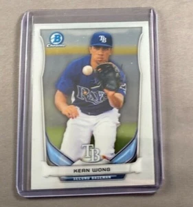 Bowman Chrome Prospects Series 2 Kean Wong 2014 #BCP2 casi como nuevo - Imagen 1 de 2