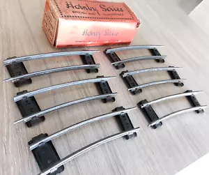 O Gauge HORNBY CLOCKWORK TRACK 6 x Curved Half Rails 2ft Radius - Banked (D) - Picture 1 of 7