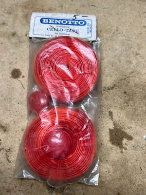 NOS vintage Benotto Cello Tape Handlebar Tape ~ Red - Image 1 of 2