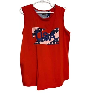 Avia USA Tank Top patriotisch ärmellos hinten offen rot weiß blau Mädchen L (10-12) - Bild 1 von 10