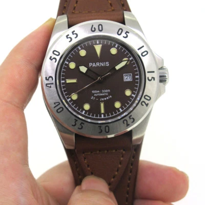 Reloj mecánico automático para hombre Parnis Miyota 8215 42 mm zafiro marcador luminoso Foto 1 de 4