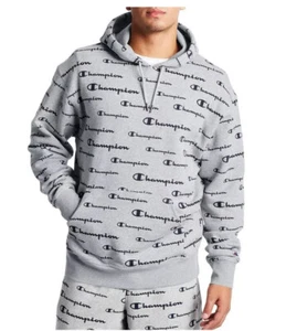 Felpa con cappuccio Champion uomo Powerblend logo all over XL nuova - Foto 1 di 5