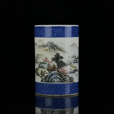 Chinese Pastel Porcelain Handmade Exquisite Landscape Pattern Brush Pots 75100 • 206.99$