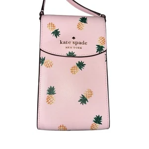 Kate Spade Staci North South Flap Phone Crossbody Multi Pineapple Pink Multi - Picture 1 of 6