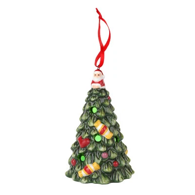 Spode Christmas Tree Multicolor LED Tree Ornament, Festive Holiday Hanging Decor - Image 1 of 4