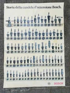 POSTER STORIA DELLA CANDELA D'ACCENSIONE BOSCH 1902 1986 ORIGINALE - Bild 1 von 15