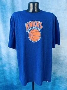 Men's Majestic New York Knicks Blue Hours and Hours Dual Blend Shirt NWT Medium - Imagen 1 de 4