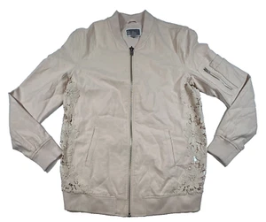 Chaqueta Bomber Chelsea28 Floral Encaje Espalda Talla Pequeña Boho Costera - Imagen 1 de 6