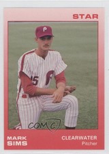 1988 Star Clearwater Phillies Mark Sims #21