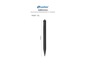 【Leofoto USA】Leofoto A200 8" Ground Mount Spike w 1/4" Screw - Picture 1 of 5