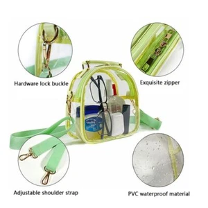 Fluorescence Jelly Transparent Crossbody Bag Women Shoulder Bag Commuting - Picture 1 of 12