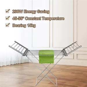 DWD 230w 20 Bar Aeratore Vestiti Pieghevoli Riscaldati con Ali 5 Min Riscaldamento SU 55C Temp - Foto 1 di 9