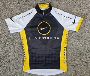 Camiseta deportiva de ciclismo Nike LiveStrong para adultos talla S manga corta cremallera hecha en Italia - Imagen 1 de 8