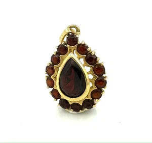 Magnífico Colgante De Oro De 18 Quilates - Granate Almandino - 3,54 g - Imagen 1 de 3