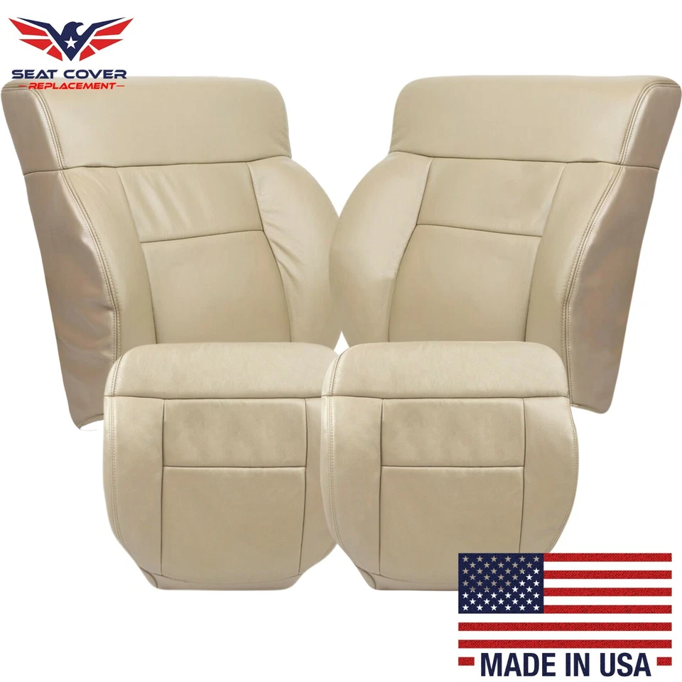 Ford F150 Lariat 2005 2006 2007 2008 cubierta de asiento de cuero en tostado granulado medio Foto 1 de 4
